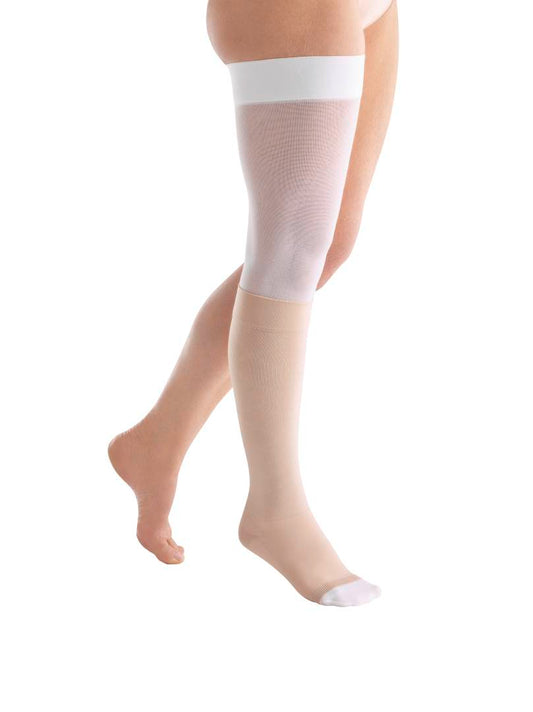 VenoTrain UlcerTec Compression Stockings, Thigh High, 39 Set, Moderate Beige