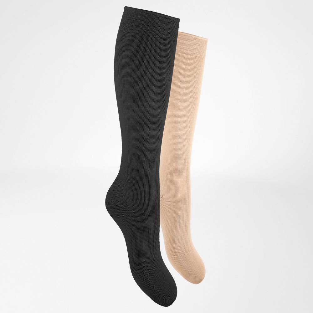 VenoTrain Delight Compression Stockings, Knee High, Class 2, Closed Toe, Black