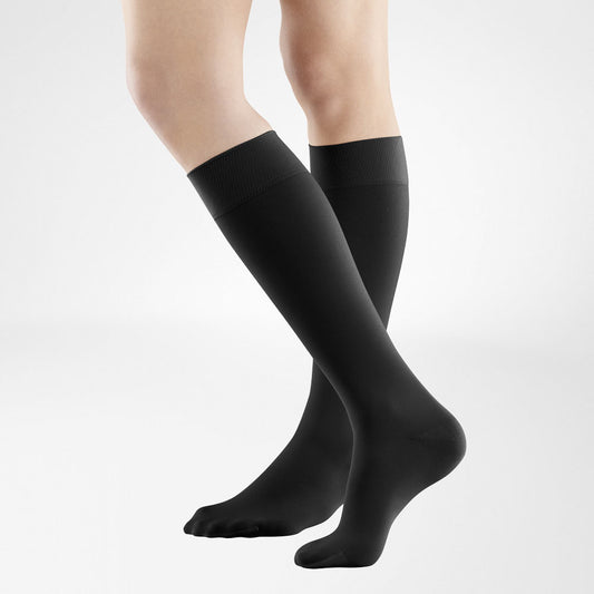 VenoTrain Soft Compression Stockings, Knee High, Class 2, Closed Toe, Black